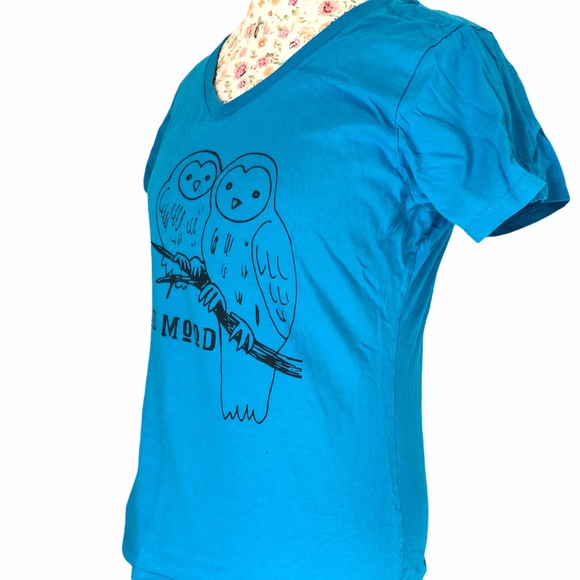 Good mood owls design women’s shirt, gift size L - Picture 4 of 11